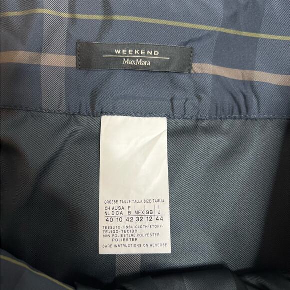 Weekend Max Mara plaid tie waist skirt Sz 10 - Picture 5 of 5